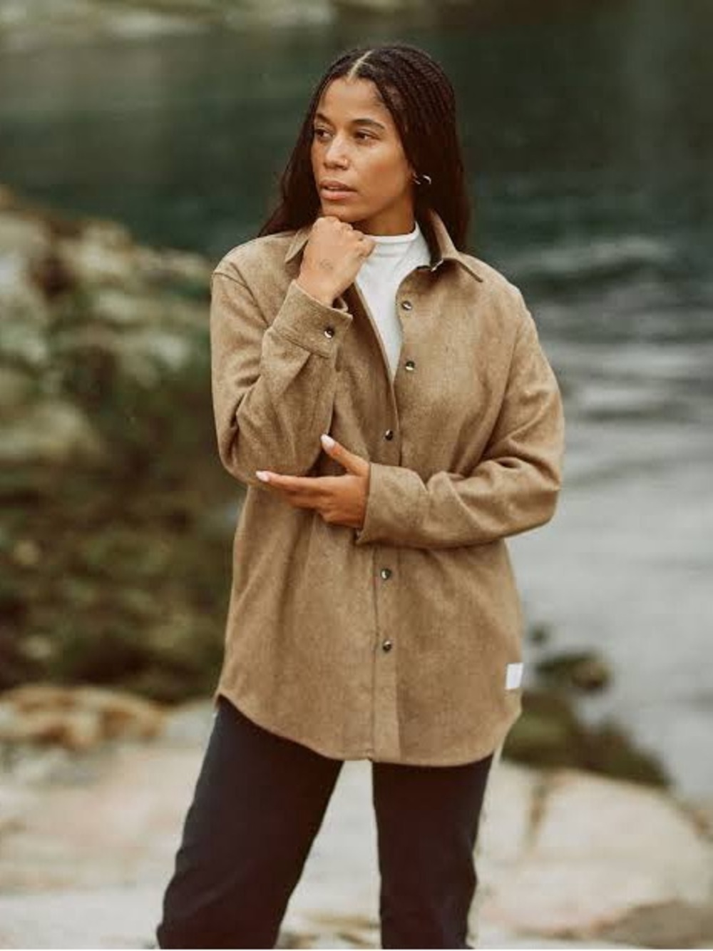 Anian Modern Melton wool shacket.